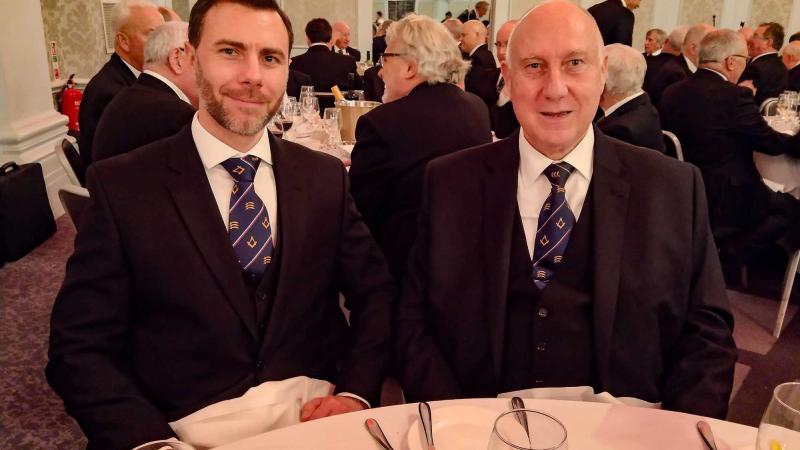 Paul with son Phil at Great Queen Street.